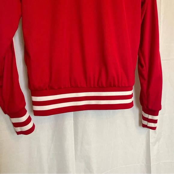 RUE 21 Women’s Red White Stripe 90’s Style Athletic Track Jacket Size Medium - Picture 13 of 13